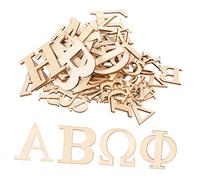 NUOBESTY 3 Series Letras Griegas De Madera Recortadas Para Manualidades De Para Decoración Material De Bricolaje Para Actividades Y Aprendizaje Infantil 72 Piezas X 3