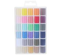 NUOBESTY 30 Carretes de Hilo de Poliéster para Coser a Mano y Máquina 50 Yardas por Rollo Caja Organizadora Portátil para Proyectos de Costura Bordado y Manualidades Domésticas