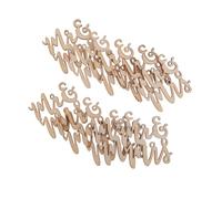 NUOBESTY 30 letreros de Sr. y Sra. - Artesanías de madera para mesa de boda - Recortes de letras de madera sin terminar para decoraciones de fiesta, San Valentín, despedida de soltera, aniversario,