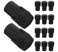 NUOBESTY 30 Piezas Estuche para Reposapiés de Bicicleta Eléctrica Negro de Goma Resistente al Agua Desgaste, Accesorio Adecuado para Uso al Aire Libre