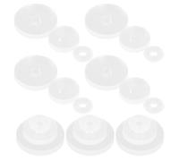 NUOBESTY 30 Piezas Soportes Transparentes de Resina para Pendientes y Nose Studs Forma de Platillo Volante, Fáciles de Aplicar y Diseñados para Orejas Caídas y Piel Sensible