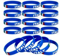 NUOBESTY 30 pulseras Wristbanditaly para hombre, regalos de silicona para club de goma, impreso, Italia, grupo, baloncesto, fútbol, pulsera, juego, patriotas, eventos, regalos, juegos, moda europea