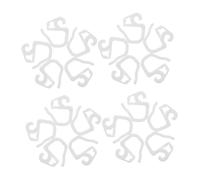 NUOBESTY 36 Piezas Ganchos Plásticos Blancos para Cortinas Diseño Anticaída Adaptable Ganchos para Pliegues y Anillos Sujetadores para Ventanas Puertas y Duchas Resistentes y Suaves con