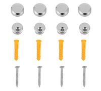 NUOBESTY 4 Clips de Cobre para Colgar Espejos sin Marco Redondos con Tornillos, Soporte Ajustable para Estantes de Vidrio de 0,18 a 0,24 Pulgadas, Instalación Fácil en Pared
