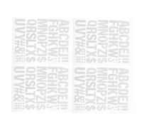 NUOBESTY 4 Hojas Parches de Letras de Vinilo para Transferencia de Calor Letras para Diy Camisetas Bolsas y Gorras Resistentes y Lavables