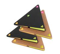 NUOBESTY 4 Juegos Blocs de Notas Triangulares Reutilizables Pet Adhesivas y Resistentes al Agua Papelería Portátil para Oficina y Estudio para Profesores y Escritura Creativa
