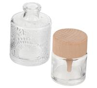 NUOBESTY 4 Juegos Botella De Flores Secas De Vidrio Botella Cristal Decorativa Difusor De Aromas Fragancia Botellas Botella Difusora De Vidrio Decoración De Escritorio Madera 2 Piezas * 4