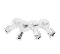 NUOBESTY 4 Piezas 4 Ganchos de Ventosa para Baño sin Taladro Gancho de Pared Giratorio Plateado Transparente Fuertes para Toallas Utensilios y Ropa Organizador para Ducha y Cocina