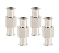 NUOBESTY 4 Piezas Conector de Jeringa para Dispensar Tinta y Perfume, Accesorio Metálico Ligero y Resistente al Ablandamiento para Impresión y Fabricación Electrónica