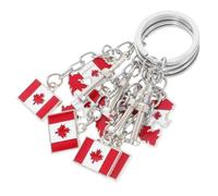 NUOBESTY 4 Piezas Llavero Dije de Hoja de Arce Canadiense en Aleación de Zinc, Diseño Creativo y Resistente para Organizar Llaves en Celebraciones del Día de Canadá Color Color Aleatorio