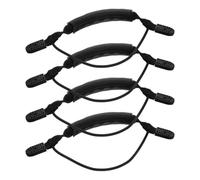 NUOBESTY 4 Piezas Manija de Kayak de Repuesto Lateral Cinta, Plástico Negro | Transporte Cómodo, Diseño Antideslizante Ranura, Instalación Fácil, para Canoa y Bote Inflable