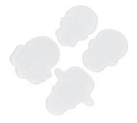 NUOBESTY 4 Piezas Molde de Silicona para Posavasos con Diseño de Calavera Molde Resistente y Flexible para Manualidades y Resina Bandeja Moldeadora para Hacer Posavasos Decorativos