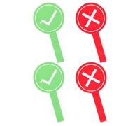 NUOBESTY 4 Piezas Paletas De Votación Portátiles Paletas Para Aulas Tablero De Evaluación Para Docentes Para Grupos Pequeños