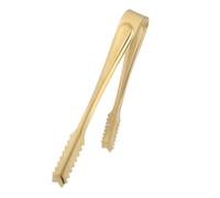 NUOBESTY 4 piezas Pinzas de Acero Inoxidable para Servir Mini Versátiles para Hielo Pan y Alimentos Resistentes y Ligeras para Cocina Bar Fiestas y Camping Pack de Unidades Doradas