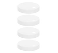 NUOBESTY 4 Piezas Tapa Pernos del Asiento de Inodoro Blanco de Plástico para Baño, Protección Completa contra Agua y Polvo, Accesorios para Hoteles y Hogar,