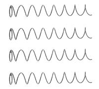 NUOBESTY 4 Resortes de Compresión para Empujador de Estantes, Repuestos de Acero para Máquinas Expendedoras de Bebidas, Muelle Helicoidal 7 Ranuras Izquierda, Uso Industrial y