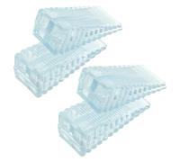 NUOBESTY 4 Topes de Puerta de Goma Antideslizantes Transparentes Tamaño Mediano Cuñas para Protección contra Golpes y Cierre Suave sin Necesidad de Taladro Uso Doméstico Pack de 4