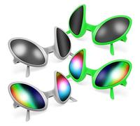 NUOBESTY 4 Unidades de gafas de sol extranjeros, Gafas divertidas, accesorios de disfraces de fiesta, gafas creativas para adultos y niños