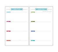 NUOBESTY 40 Hojas de Papel de Recarga A5 Reemplazo de Hojas Sueltas 6 Agujeros de Papel Artesanal Recargable para 6 Lácteos de Cuaderno de Cuero para Cuaderno Diario (Plan Semanal)