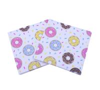 NUOBESTY 40piezas Servilleta De Papel Estampada Diseño De Donas y Galletas Unidades Por Paquete Para Fiestas De Cumpleaños Eventos y Uso Diario Casa o Restaurante