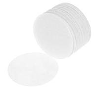 NUOBESTY 48 Piezas Redondos de Fieltro para Platos, Divisores Apilables Blancos, Tapetes Reutilizables y Lavables para Protección durante Almacenamiento y Mudanzas