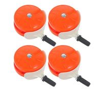NUOBESTY 4piezas Unidades Ruedas Giratorias para Carrito de Niña de Repuesto para Andadores y Cochecitos Ruedas de Plástico Naranja para Correpasillos y Carros Infantiles Silenciosas