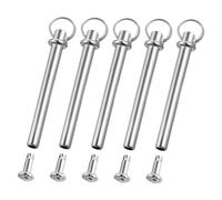 NUOBESTY 5 Juegos Kit Reparación Remaches y Tuercas Eje para Abanicos Plegables Accesorios Portátiles para Reparación Fácil de Ventiladores Manuales Remaches de Metal Duraderos de Recambio