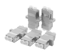 NUOBESTY 5 Piezas Adaptador de Fibra LC Dúplex Plástico Duradero para Conexión de Cable Óptico Compatible con Conectores Simplex Mejora la Transmisión y Velocidad