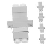 NUOBESTY 5 Piezas Adaptador de Óptica LC Dúplex con Diseño Dividido para Conexiones Estables y Duraderas Acoplador de Brida para Redes y Equipos de Comunicación Instalación Sencilla Color