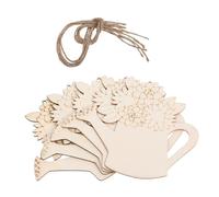 NUOBESTY 5 Piezas Adornos de Madera para Pintar Cortes de Flores para Manualidades Decoraciones de y Verano para Fotografía y Colgantes de Pared