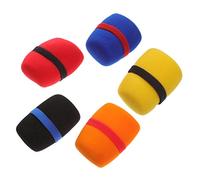 NUOBESTY 5 Piezas Cubiertas de Micrófono de Esponja de Fundas Coloridas para Micrófono Antiviento Polvo Compatible con Mayoría