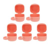 NUOBESTY 5 Piezas Estuche Porta Chupetes Caja de Chupetes Portátil Rosa de Pp, Protector y Antipolvo, para Viajar y Uso Diario, para Bebés y Madres