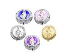 NUOBESTY 5 Piezas Estuche Redondo para y Joyería de Primera Comunión Organizador Pequeño y Duradero