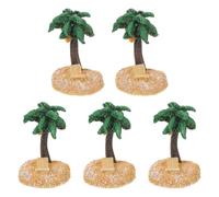 NUOBESTY 5 Piezas Palmeras Artificiales Miniatura Simulación Realista Decoración Peceras Acuario Micro Paisaje para Casa de Muñecas y Jardín de Hadas