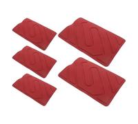 NUOBESTY 5 Piezas Parche para Reforzar y Reparar de Reparación para Alfombrillas de Coche en PVC Rojo Corte de Precisión Áreas del Pie del Conductor en Auto y Hogar