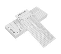NUOBESTY 50 Piezas Marcadores de Lectura Papel Blanco Tarjetas de Biblioteca Sin Agujero Seguimiento de Libros con Secciones para Títulos Fechas y Valoraciones para Estudiantes y Profesores