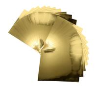 NUOBESTY 50 Piezas Papel Cartulina Metálica Dorada Espejo Brillo para Manualidades Scrapbook DIY Decoración Fiestas Invitaciones