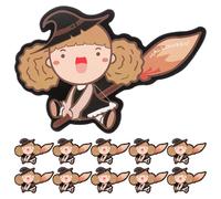 NUOBESTY 50 Piezas Tarjetas de Papel Forma de Piruleta para Halloween Decorativas de Papel Grueso para Fiestas y Otras Ocasiones Soporte Firme