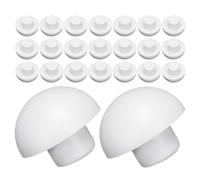 NUOBESTY 50 Protectores Cojines Amortiguadores para Asiento de Inodoro, Almohadillas Acolchadas Blancas para Tapa, Parachoques Antideslizantes Silenciosos, Repuestos Compatibles Bidé