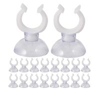 NUOBESTY 50 ventosas para Acuario con Pinzas - Abrazadera para Manguera de Aire para decoración de peceras, Musgo y nidos de gambas - Abrazadera para Tubo de Agua