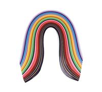 NUOBESTY 500 Tiras De Filigrana Papel De Filigrana De Bricolaje Papel De Quilling De Colores Papel De Origami Hecho a Mano Tiras De Quilling Bricolaje Filigrana De Papel Manual Colocar