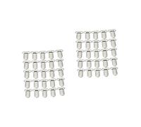 NUOBESTY 50piezas Clips De Metal Para Chupetes De Sujetadores Resistentes Para Chupetes Baberos y Juguetes Color Plateado Fabricación Duro
