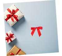 NUOBESTY 50piezas Lazo Decorativo De Poliéster Lazos Rojos Pequeños Preatados para Manualidades Adornos para Bodas Bolsas De Obsequio Decoración del Hogar