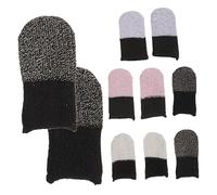 NUOBESTY 5pares Fundas para Dedos Antideslizantes Protectores para Pantallas Táctiles Cubiertas De Dedos para Gaming y Deportes