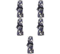 NUOBESTY 5piezas Organizador De Lápices Portátil De Estilo Chino Estuche Enrollable De Gran Capacidad para Bolígrafos y Lápices Bolsa De Almacenamiento para Dibujo y Escritura Diseño