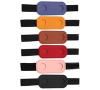 NUOBESTY 6 Fundas Elásticas Ajustables para Bolígrafos, Hechas de Cuero Sintético PU, Multicolor, para Computadora Portátil y Cuadernos, Accesorio Compacto y Versátil para Escritura