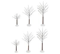 NUOBESTY 6 Modelos de árboles en Miniatura: Accesorios para modelismo ferroviario - Árboles caducifolios de 5,9/5,1/3,1 Pulgadas - Plantas Miniatura realistas para dioramas y Jardines de Hadas