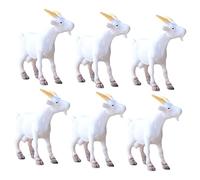 NUOBESTY 6 Piezas Artesanía De Modelado De Cabras Pequeñas Decoraciones De Cabra Pequeños Adornos En Forma De Cabra Artesanía De Cabra Estatuas Rural De Polivinilo