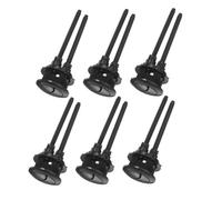 NUOBESTY 6 piezas Botón Descarga Inodoro Negro Doble Repuesto Ahorro Agua Diseño Redondo para Tanque Baño