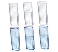 NUOBESTY 6 Piezas Caja de Almacenamiento de Algodones Estuches Transparentes para Viaje Organizadores de Hisopos y Palillos Prácticos y Compactos para Mantener Ordenados Accesorios de